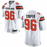 Nike Men & Women & Youth Browns #96 Cooper White Team Color Game Jersey